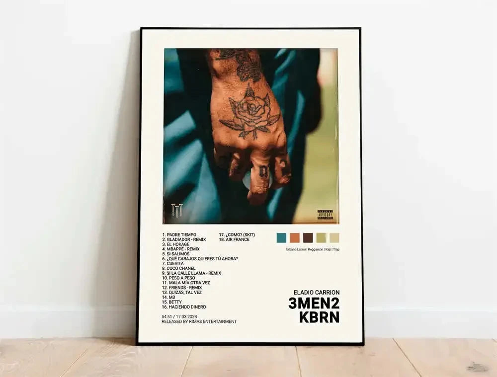 Latin Rapper Music Canvas Wall Art | Quevedo Feid Rauw Alejandro