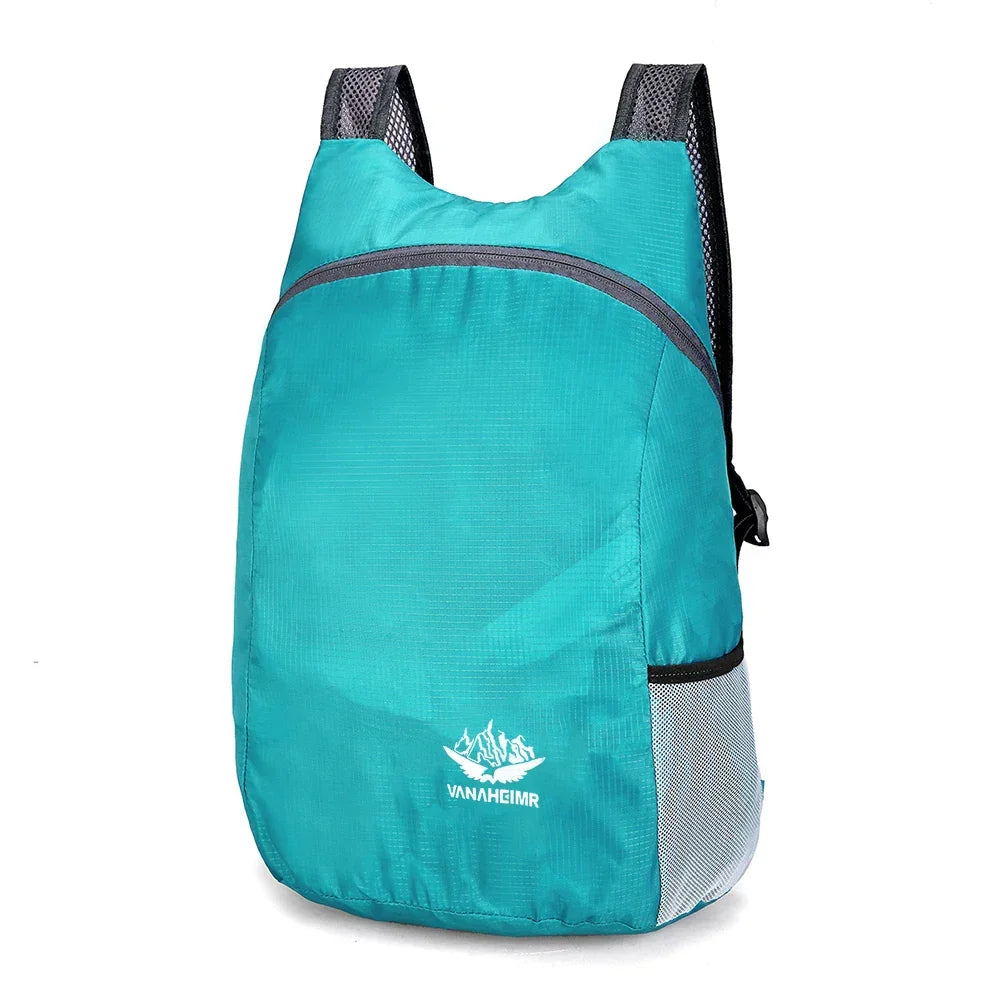 Foldable Waterproof Hiking Backpack – Lightweight Daypack Peaceful Pleasures Health and Wellness Lake Blue france
