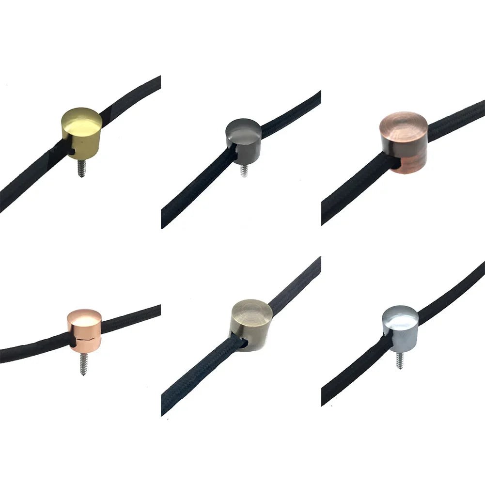 3-Pack Metal Pendant Light Cord Holders & DIY Cable Anchors