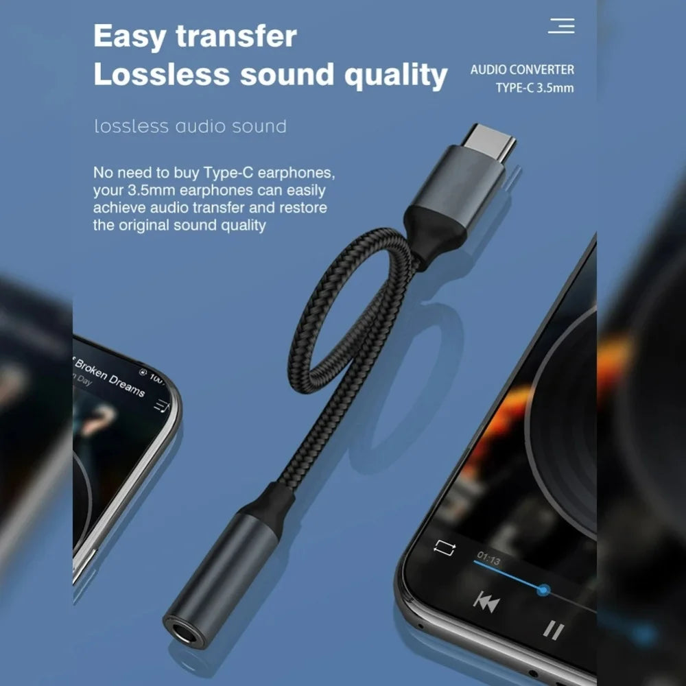 USB-C to 3.5mm Audio Adapter | iPhone 15, Samsung S24, Xiaomi
