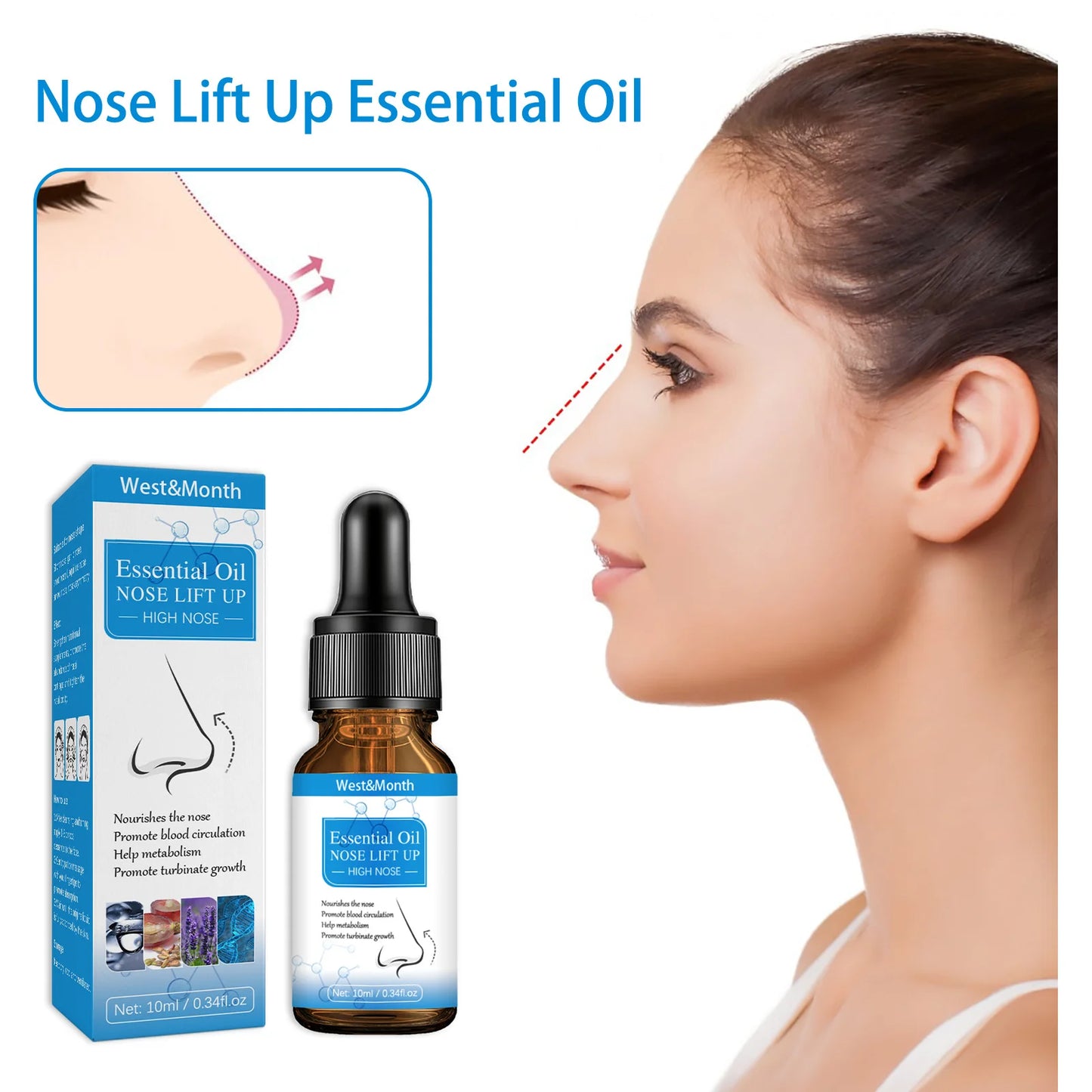 Nose Lifting Essential Oil Lift Up Heighten Rhinoplasty Care Beauty Nose Beautiful Shaping Nosal Bone Remodeling Massage Essence Peaceful Pleasures Health and Wellness