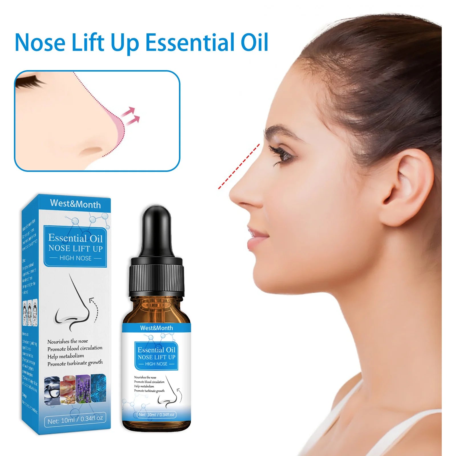 Nose Lifting Essential Oil Lift Up Heighten Rhinoplasty Care Beauty Nose Beautiful Shaping Nosal Bone Remodeling Massage Essence Peaceful Pleasures Health and Wellness