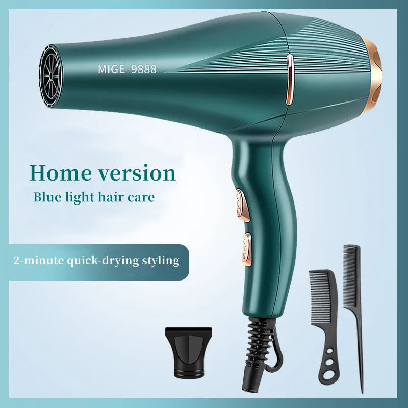 Fashionable High-Speed Hair Dryer High-Power Quick Drying Hair Care Silent Home Hair Salon Tools Buy 1 Get 6 Free Peaceful Pleasures Health and Wellness B-220V EU