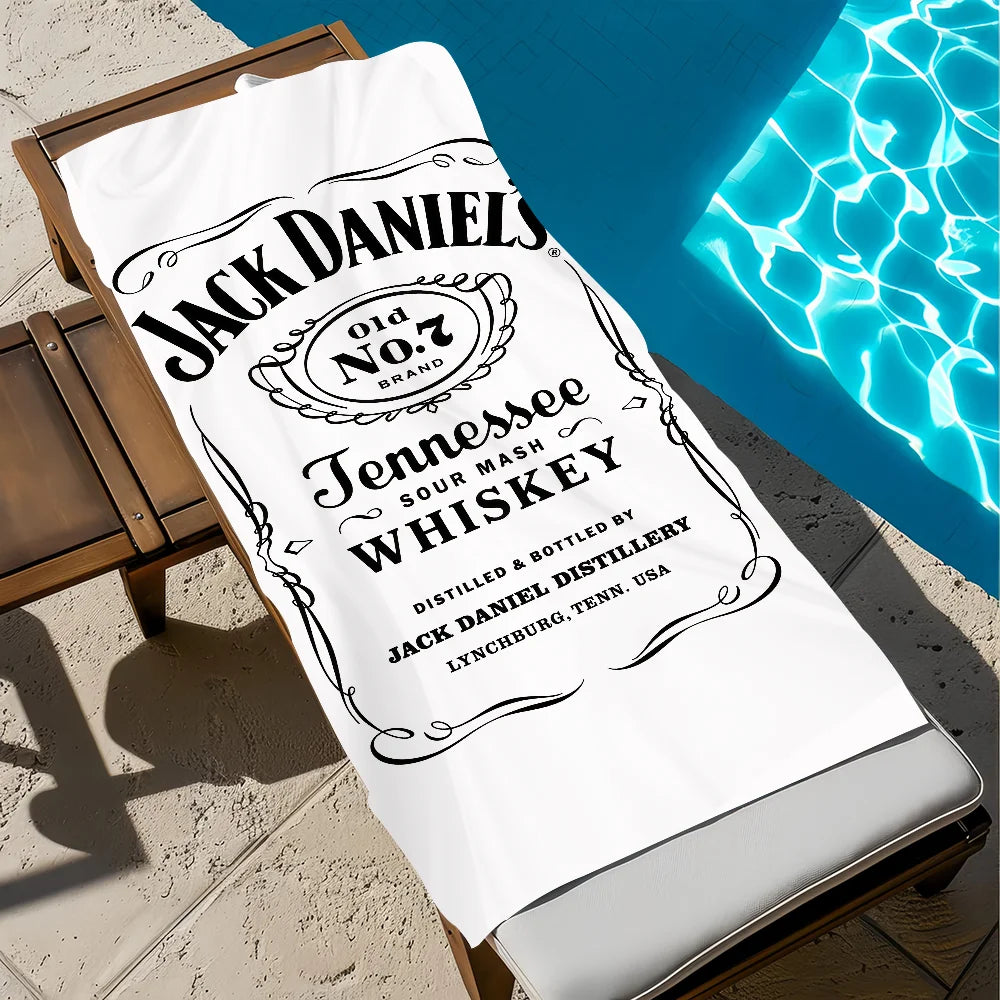 Jack Daniel's Logo Quick-Dry Beach Towel | Pool, Gym & Travel