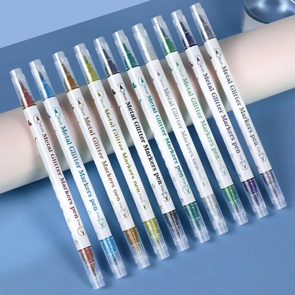 10-Pack Temporary Tattoo Markers – Dual-End Body Paint Pens