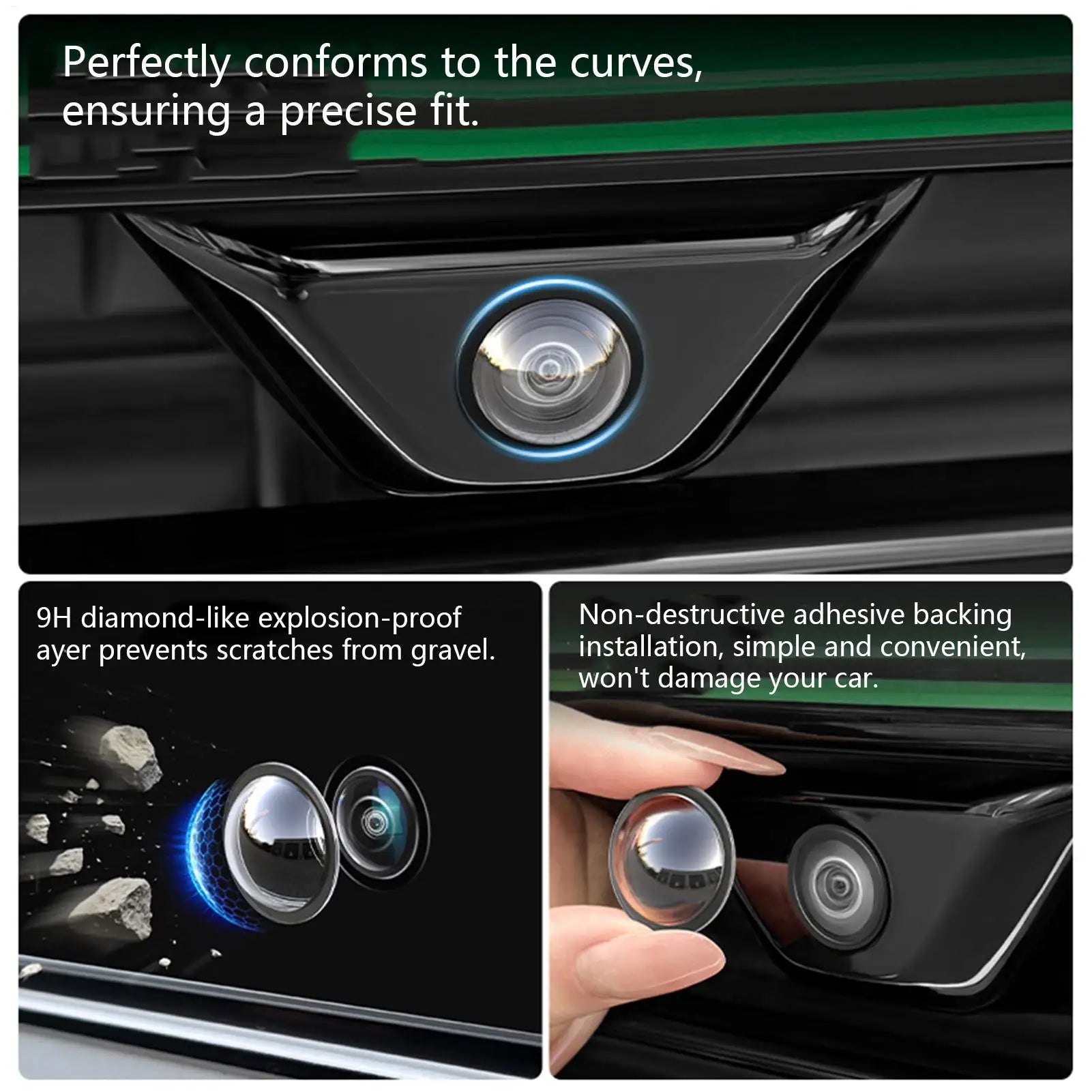 Car Camera Rain Cover 2pcs Waterproof High-Transparency Shield Backup Camera Rain Guard for Outdoor SUV Truck car in All Weather Peaceful Pleasures Health and Wellness