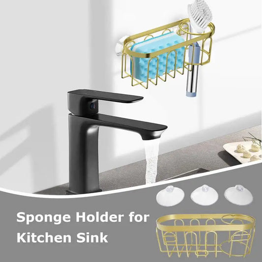No-Drill Wall Sponge & Brush Holder | Suction Cup Drain Rack Wall Drain Organizer Peaceful Pleasures Health and Wellness