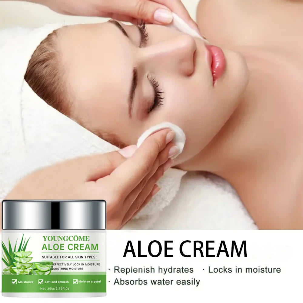 Aloe Vera Deep moisturizing cream, effectively locks in moisture and sooth skin, suitable for all skinall skin types, men and wo Peaceful Pleasures Health and Wellness