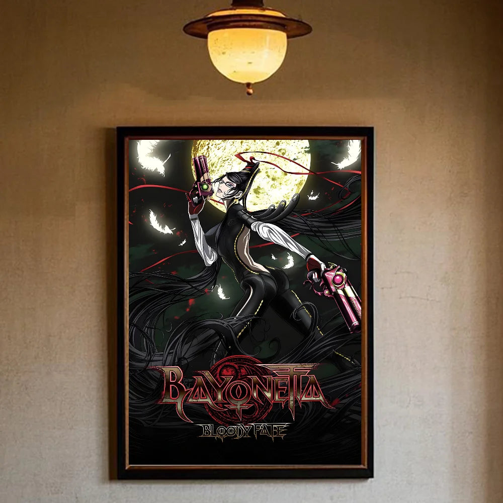 Bayonetta 3 Vintage Poster | HD Waterproof PVC Wall Art Gaming Wall Poster Peaceful Pleasures Health and Wellness z2 30X40cmNoframe