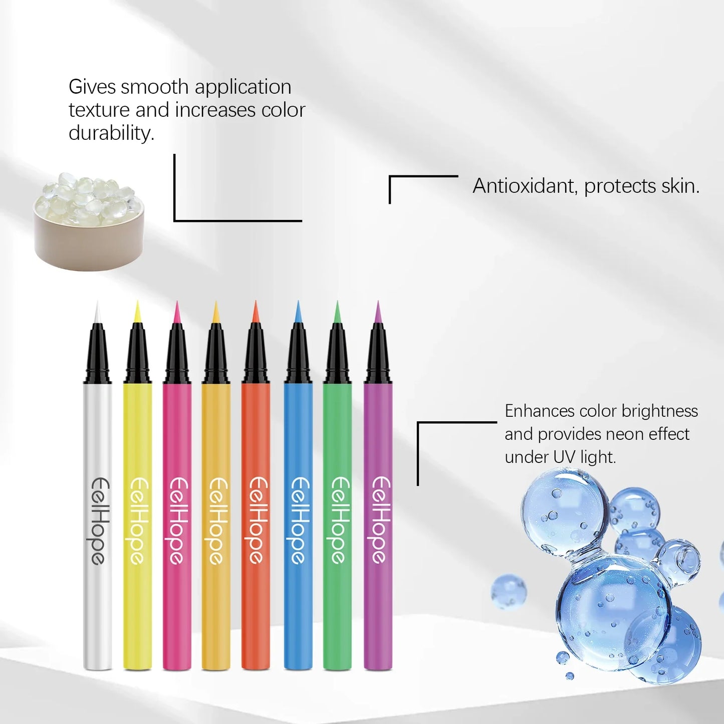 8-Color UV Neon Eyeliner Set – Waterproof, Long Lasting