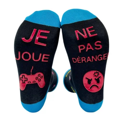 2pairs /Do Not Disturb Gaming Funny Socks for Men Women Teen Boys-Easter Fathers Birthday Christmas Gifts Stocking ,чулки, Peaceful Pleasures Health and Wellness Game socks 2 free size