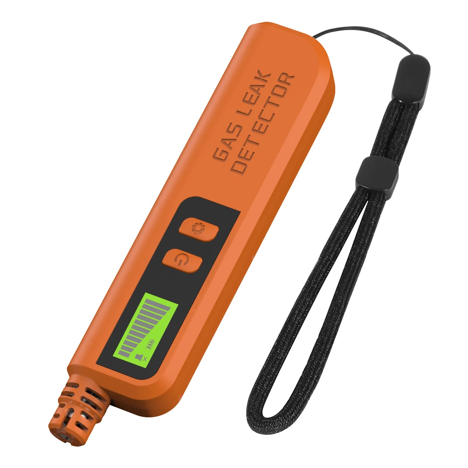 Portable Combustible Gas Detector for Home Kitchen, Professional Analyzer with LCD Display for Detecting CO CH4 C2H6 LPG Alcohol Peaceful Pleasures Health and Wellness Orange