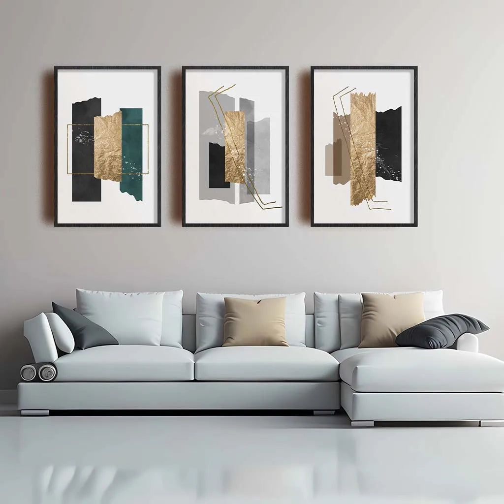 Abstract Geometric Canvas Wall Art | Modern Luxury Poster Print Canvas Wall Art Print Peaceful Pleasures Health and Wellness