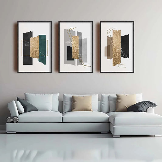 Abstract Geometric Canvas Wall Art | Modern Luxury Poster Print Canvas Wall Art Print Peaceful Pleasures Health and Wellness