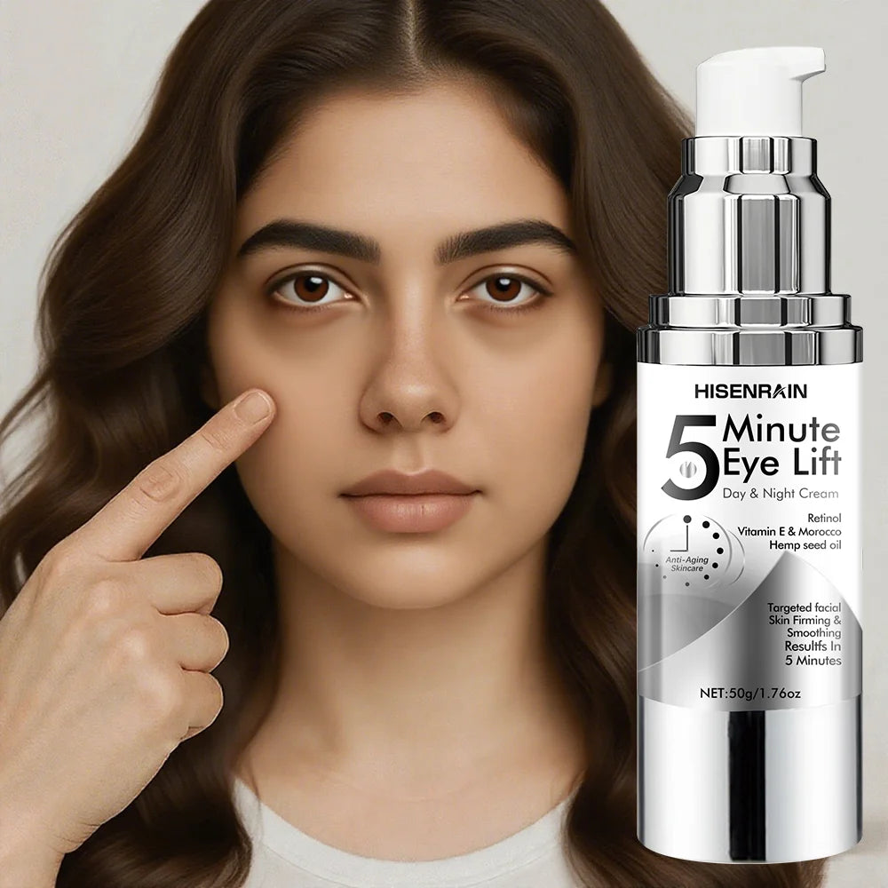 HISENRAIN Under Eye Cream, Caffeine & Retinol, Anti-Aging, 5 Minutes Lifting Effect, Dark Circles, Puffiness, Wrinkles. Peaceful Pleasures Health and Wellness