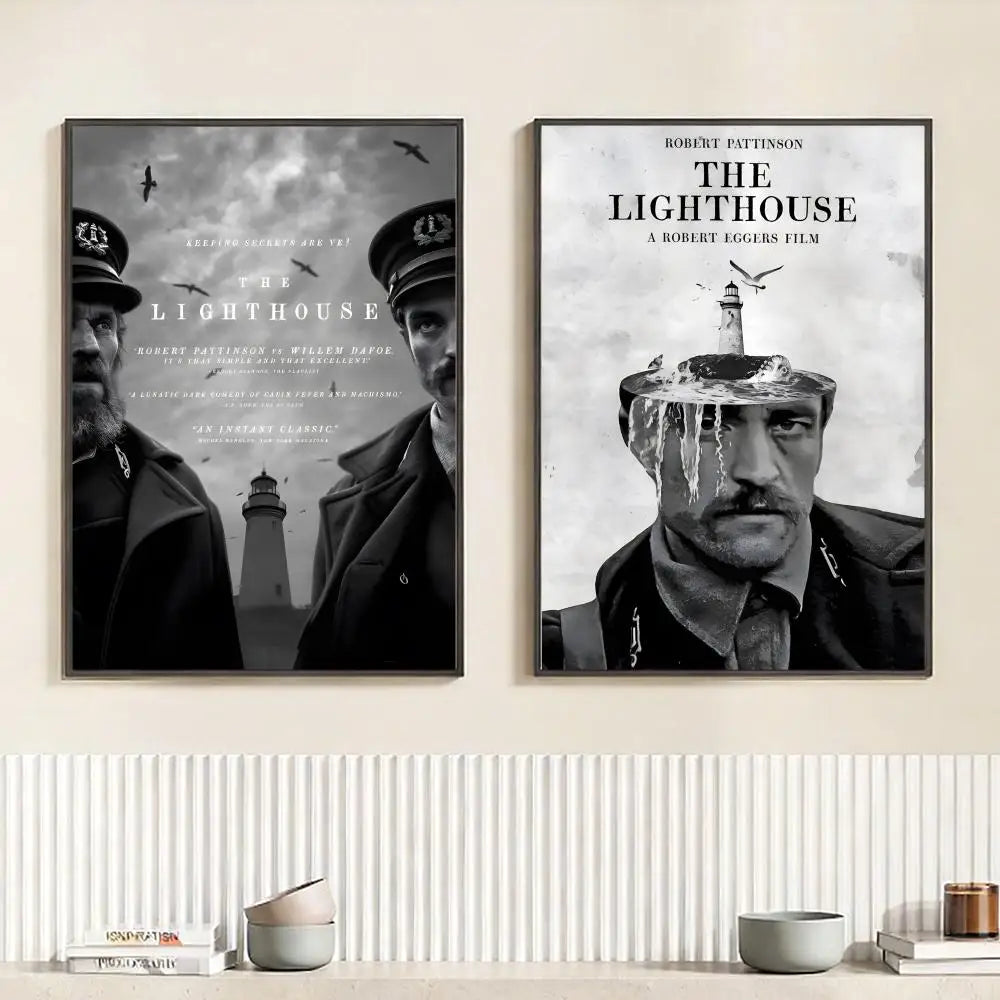 Movie T-The Lighthouse Poster HD Self Adhesive Waterproof Wall Art Ideal for Home Office Dorm Bedroom Great Gift Peaceful Pleasures Health and Wellness
