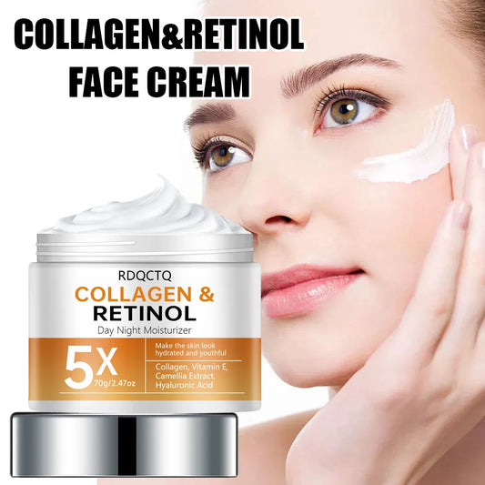 Retinol Collagen Day & Night Cream | Hyaluronic Acid + Vitamin E Face Moisturizer Cream Oasis Select