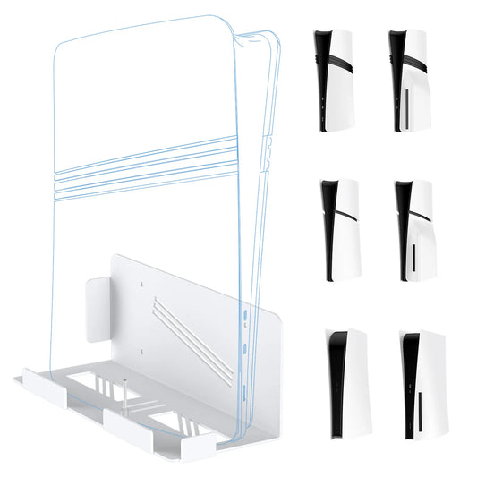 For PS5 Pro/Slim Console Wall Mount Organizer P5 Game Console Universal Wall Bracket Peaceful Pleasures Health and Wellness