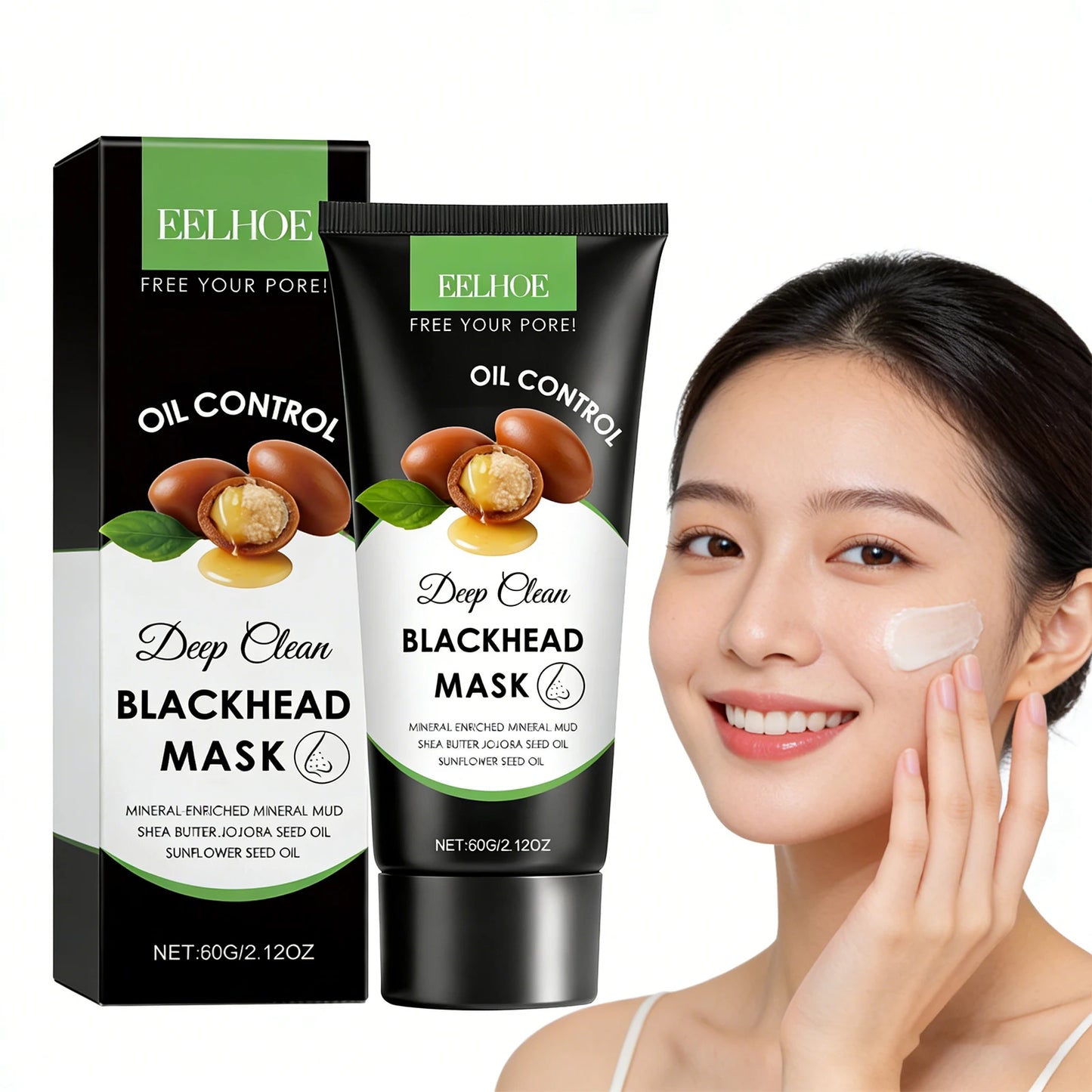 Moisturizing Cleaning Mask Effectively Cleaning Pore Remove Blackhead Control Oil Improve Facial Skin Elasticity Nourishing Mask Peaceful Pleasures Health and Wellness