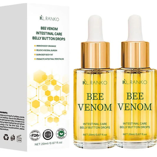 Bee Venom Buttom Detox Slimming Oil Fat Burning Shrinking Weight Loss Anti-Cellulite Promote Metabolism Massage Essential Oil Peaceful Pleasures Health and Wellness 2pcsx20ml Other