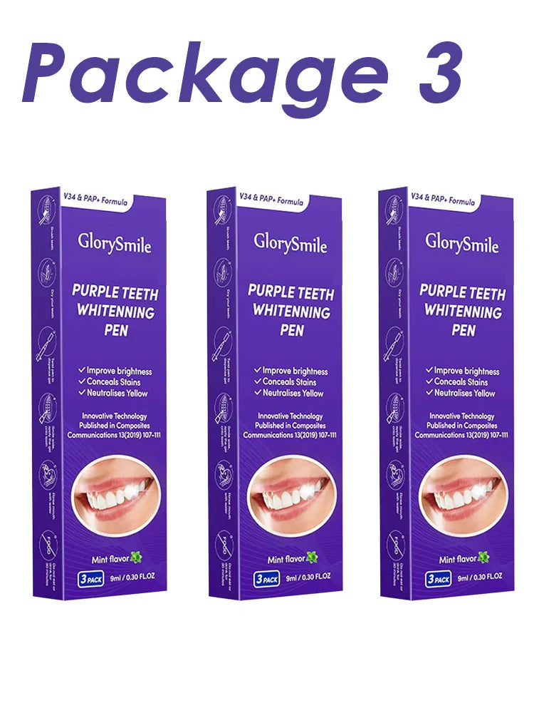 GlorySmile Purple Teeth Whitening Pen – No Sensitivity | 9ml