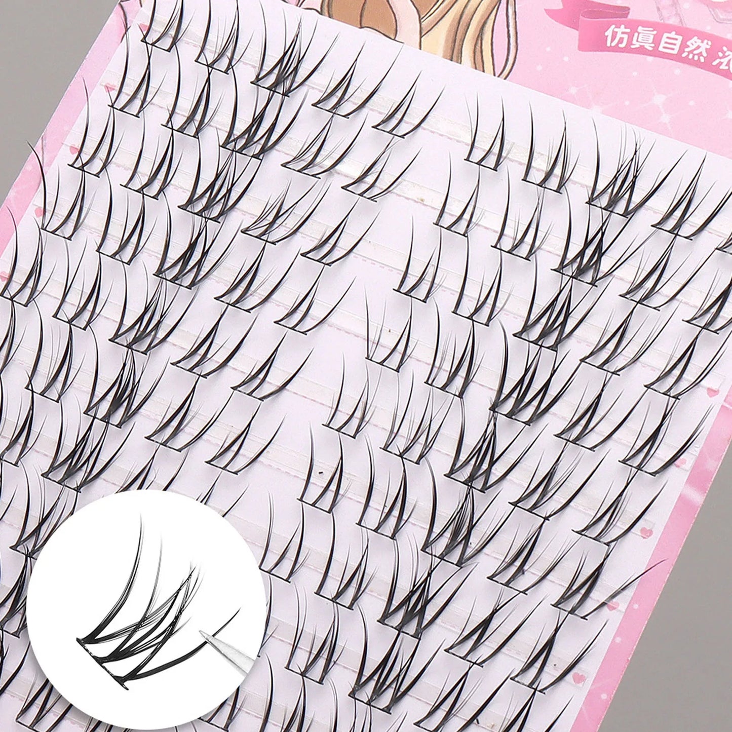 Korean Style Cluster False Lashes 7-12mm C Curl | Fluffy Lash Kit