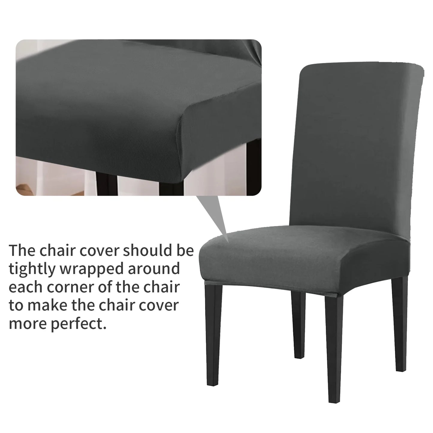 Dining Room Chair Cover Set of 8/4 High Stretch Slipcover Removable NonSlip Seat Protector for Home Party Hotel Wedding Ceremony Peaceful Pleasures Health and Wellness