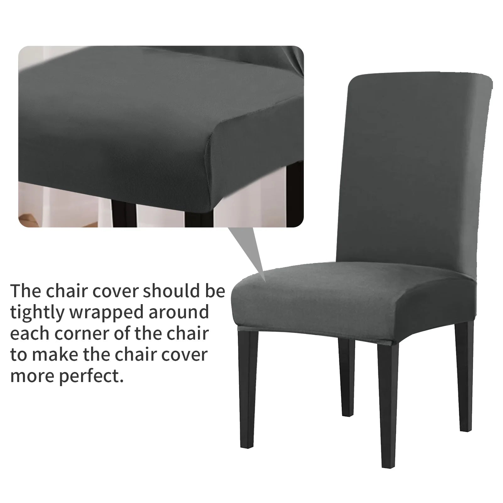 Dining Room Chair Cover Set of 8/4 High Stretch Slipcover Removable NonSlip Seat Protector for Home Party Hotel Wedding Ceremony Peaceful Pleasures Health and Wellness