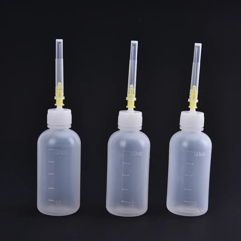 50ml Needle Dispenser Bottles 3-Pack – Flux & Adhesive Tool