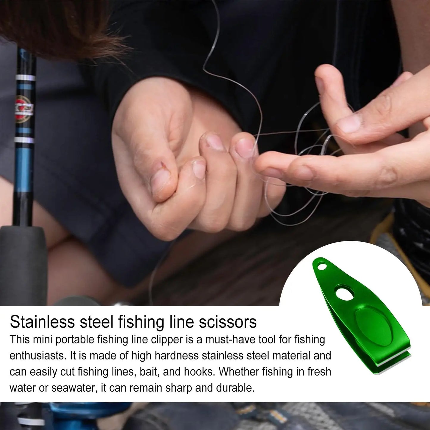 Portable Fishing Line Cutter & Hook Remover Clipper Fishing Line Clipper Peaceful Pleasures Health and Wellness