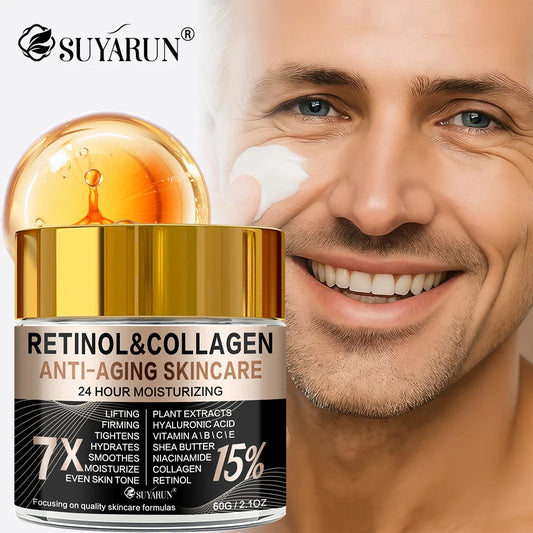 SUYARUN Retinol Collagen Face & Eye Cream – 60g Glass Jar Retinol Eye Cream Oasis Select