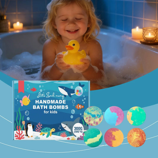Ocean Theme Toy Bath Bomb Set – Gentle Moisturizing Kids Bath Kids Bath Bomb Set Oasis Select