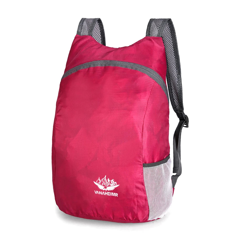 Foldable Waterproof Hiking Daypack – Lightweight Travel Bag Peaceful Pleasures Health and Wellness Rose Red france