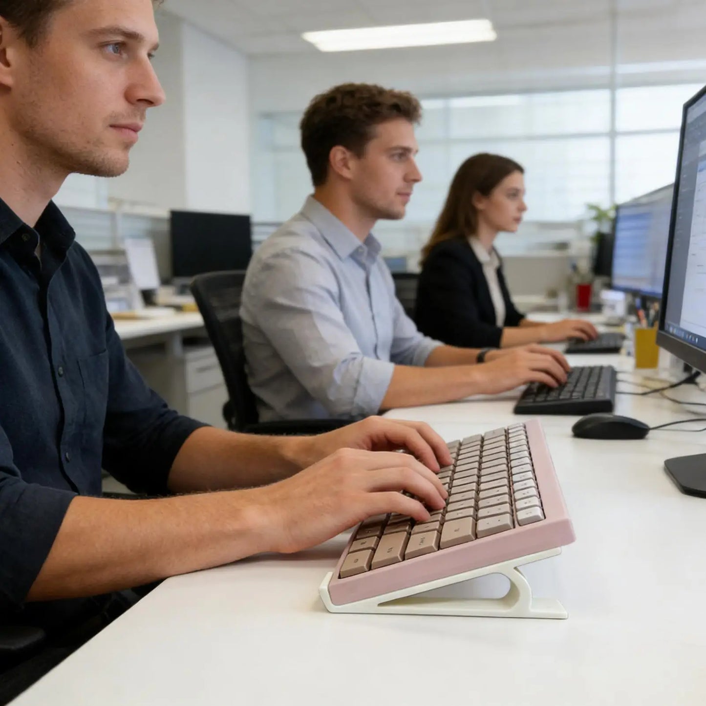 Ergonomic Keyboard Riser Stand | Adjustable Angle Elevator Pair