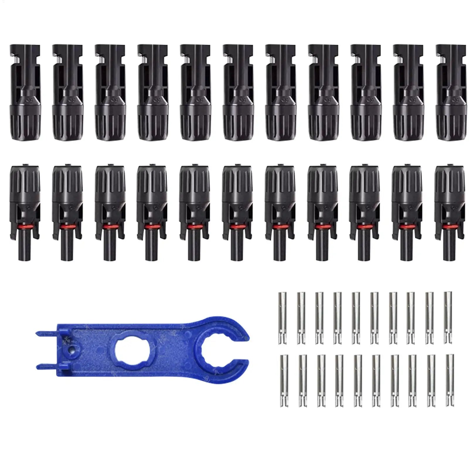 MC4 Solar Panel Connectors 10-Pair Waterproof Kit + Spanner Solar Cable Connectors Peaceful Pleasures Health and Wellness