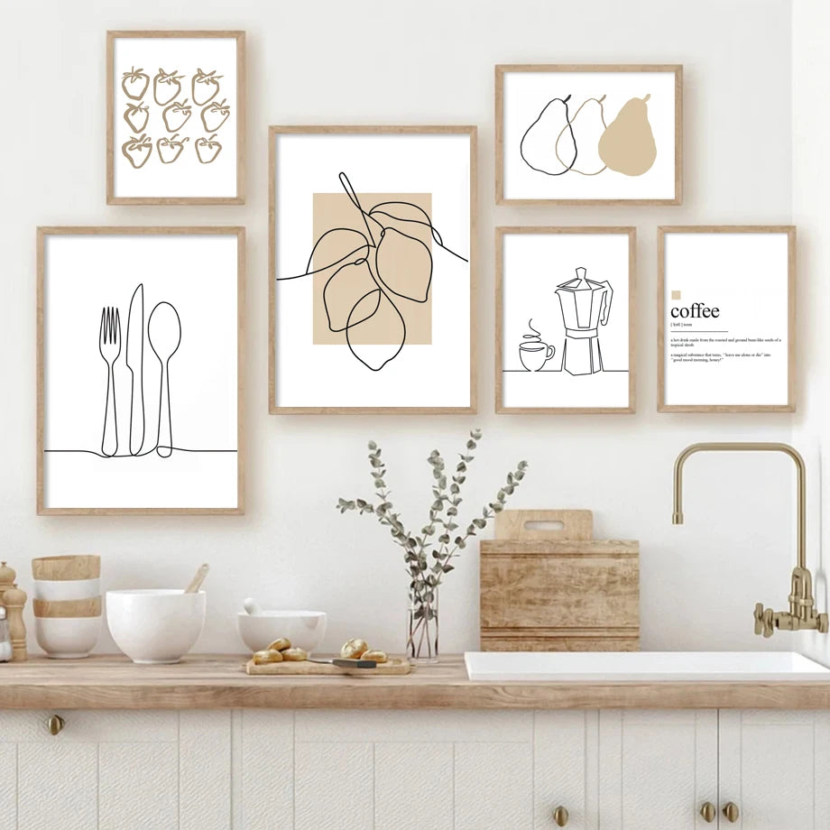 Nordic Lemon Canvas Wall Art Print | Kitchen Home Decor