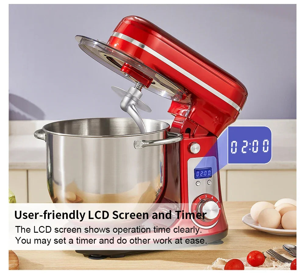 BioloMix Kitchen Food Stand Mixer, Blender, Quiet Motor, Cream Egg Whisk, Whip Dough Kneader, 6-Speed, 1200 W, 6 L, DC Peaceful Pleasures Health and Wellness