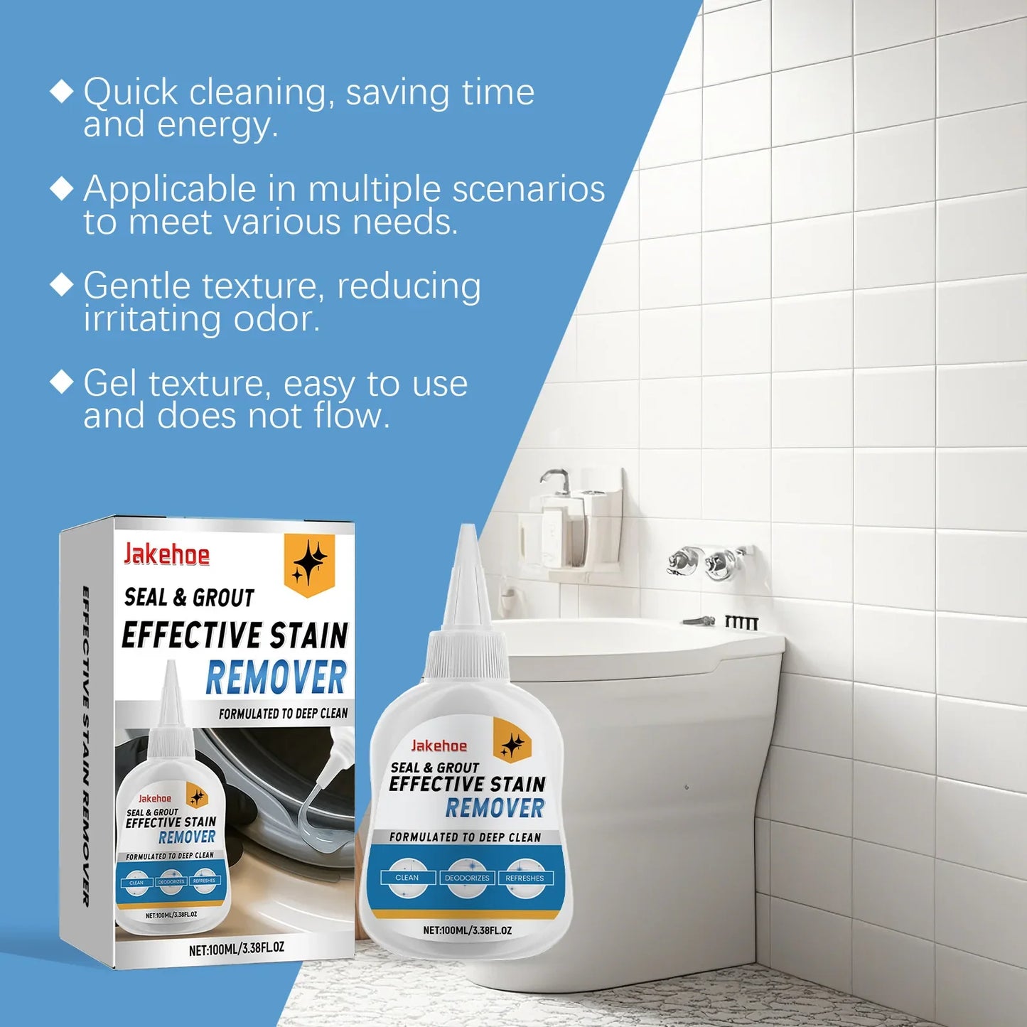 Jakehoe Stain Removal Gel – Sealing Ring & Grout Cleaner