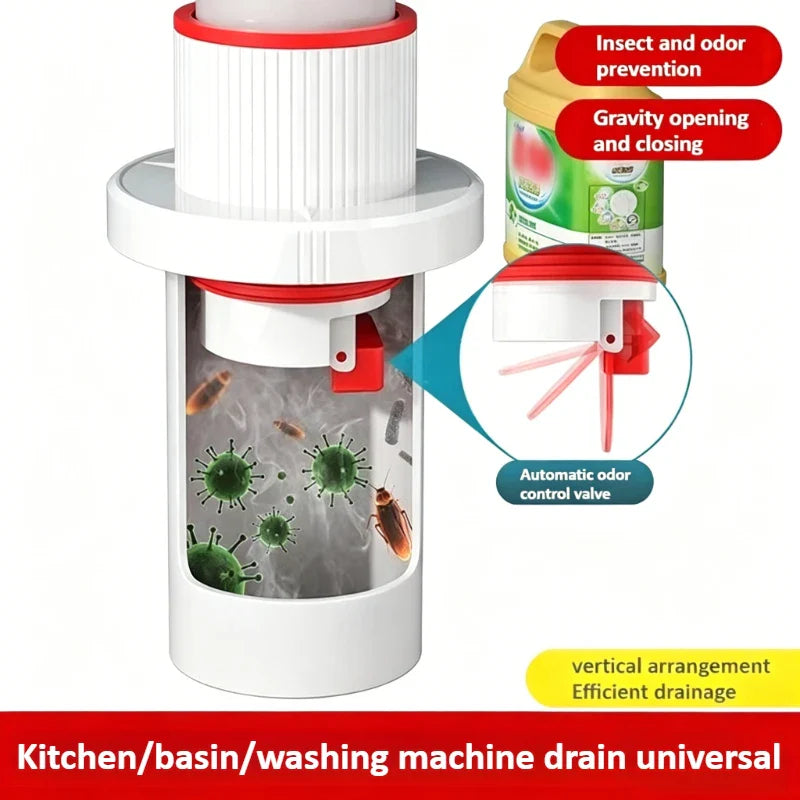 Kitchen Sink Check Valve Sealing Plug | Anti-Odor Drain Pipe