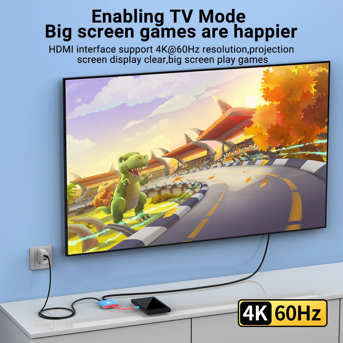 4K 60Hz Docking Station for Nintendo Switch 2 | Portable USB-C Hub