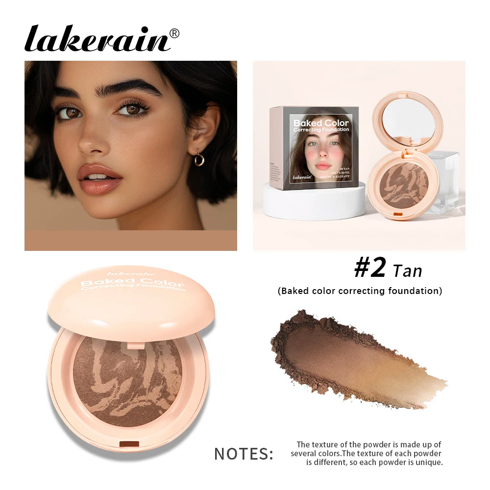 Demi Matte Natural Finish Baked Brighten Color Correcting Powder Foundation Buildable Light to Coverage Oil Control Makeup Peaceful Pleasures Health and Wellness 2