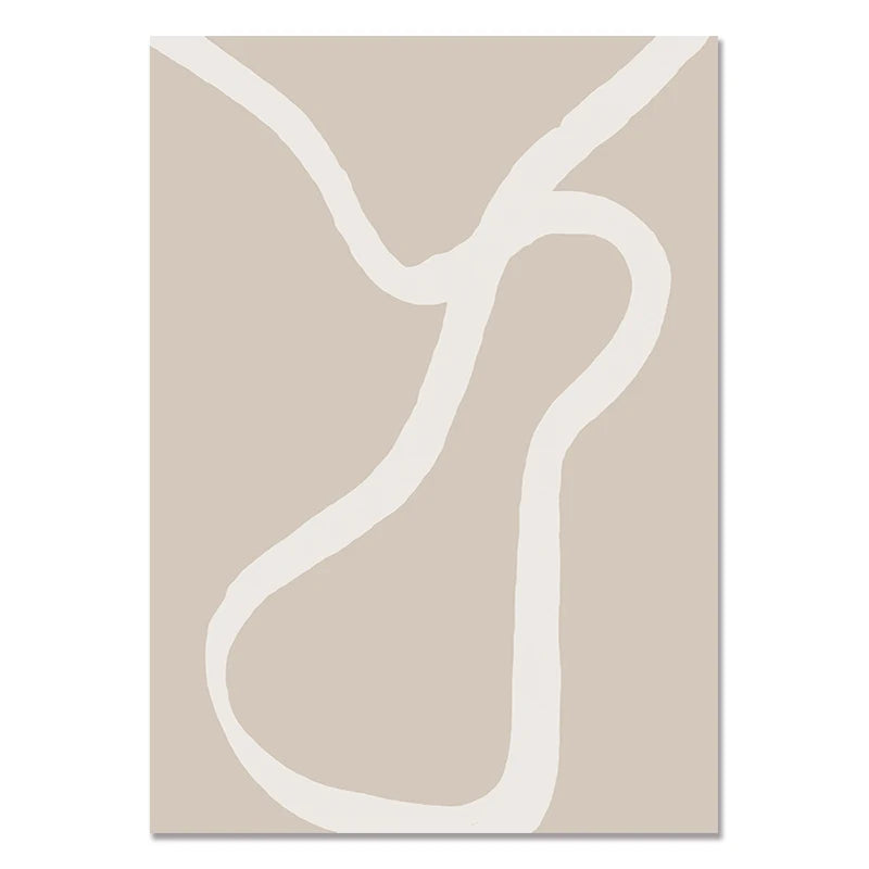 Watercolor Abstract Canvas Wall Art | Pastel Boho Beige Gray