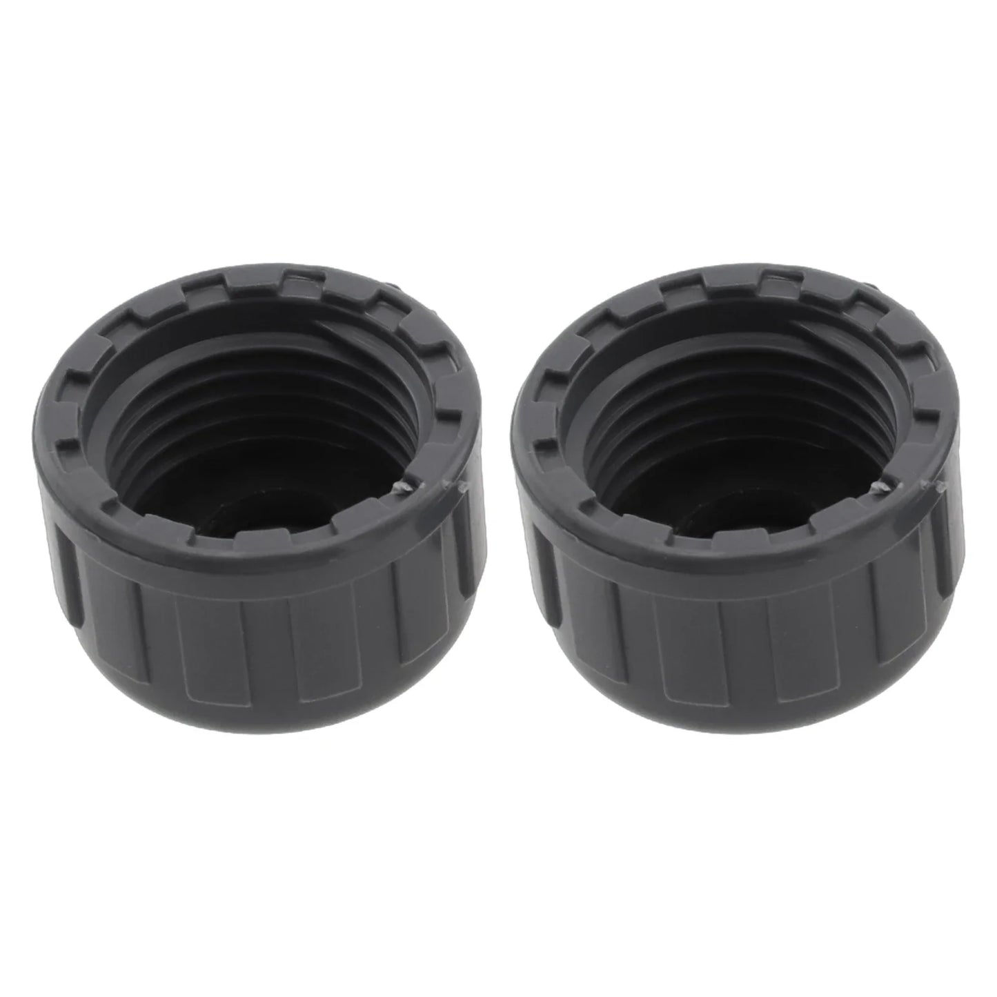 2-Pack PVC Female Thread End Cap 20/25/32mm + Rubber Seals