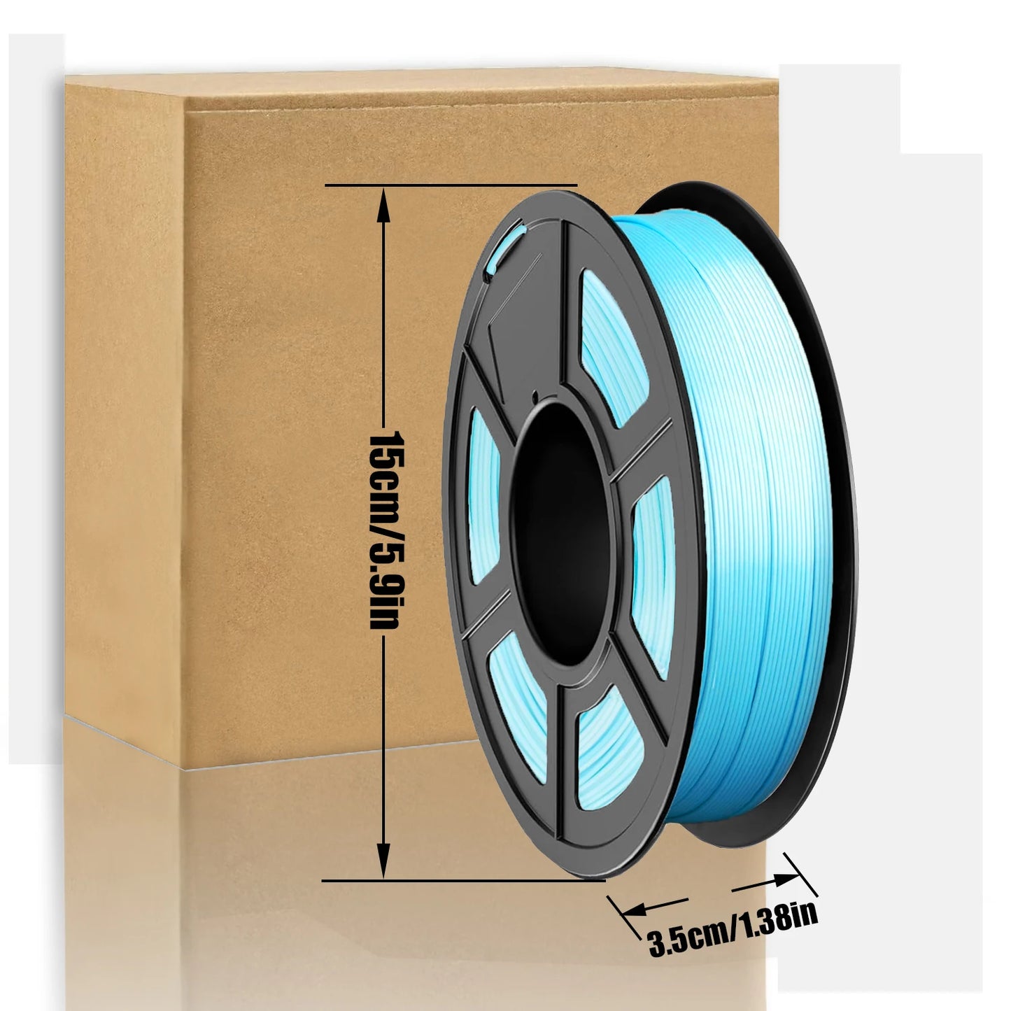 Silk Gradient PLA+ Filament 1.75mm Blue White | DINGSUN 3D