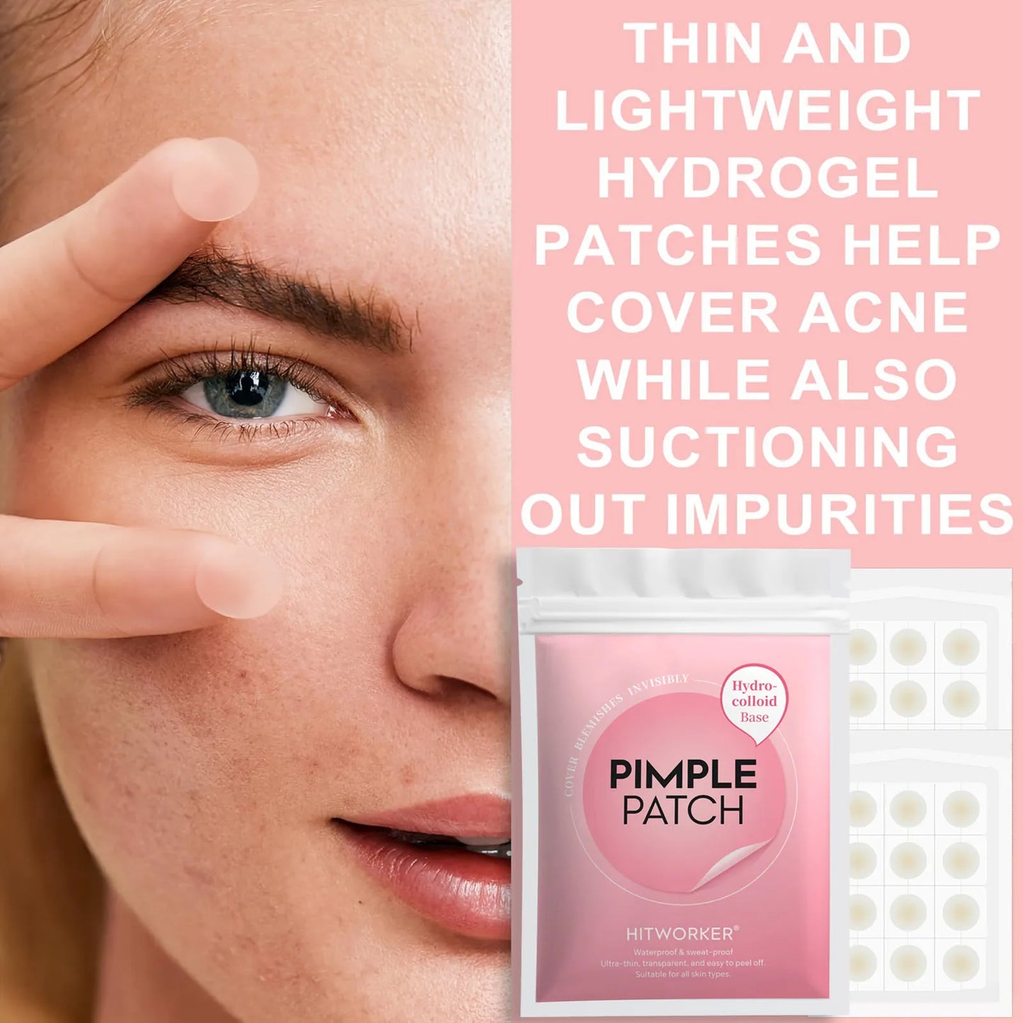 Ultra-Thin Hydrocolloid Pimple Patches – 12/48 Pcs Acne Dots