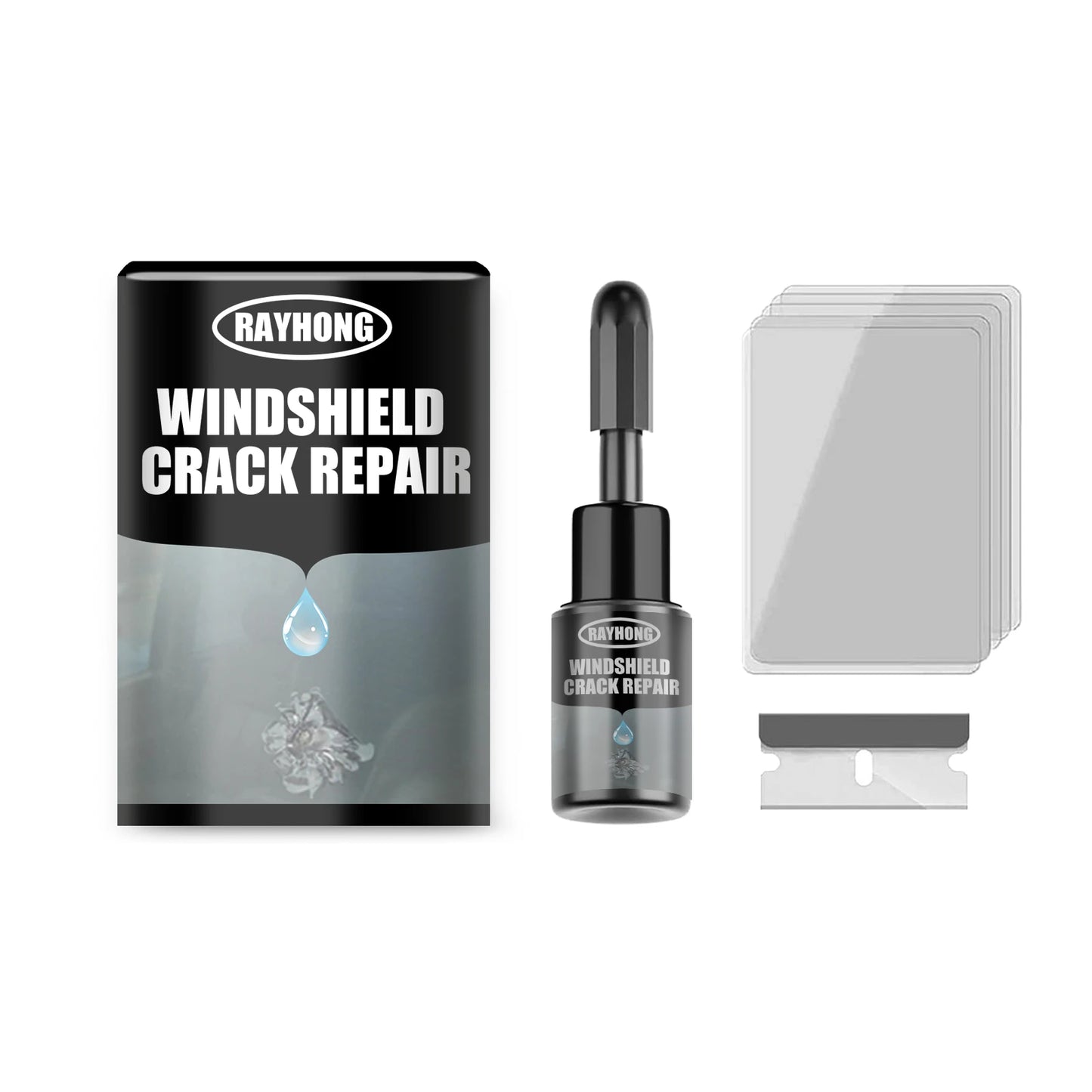 Rayhong 20ml UV Windshield Crack Repair Kit – DIY Auto Fix