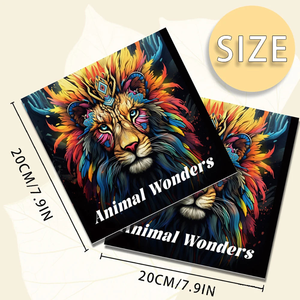 20-Page Coloring Book Adults Kids Stress Relief Birthday Party Favors