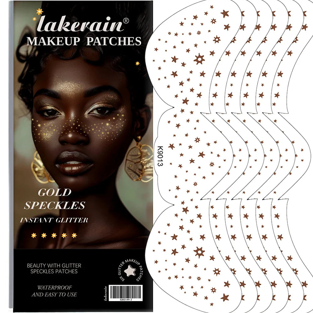 Glitter Freckle Face Tattoo Patches – 6 Sheets Sparkle Makeup