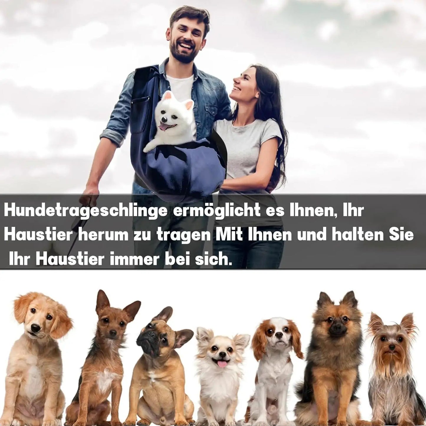 Hands-Free Pet Carrier Sling Bag | Dogs & Cats up to 7.5kg