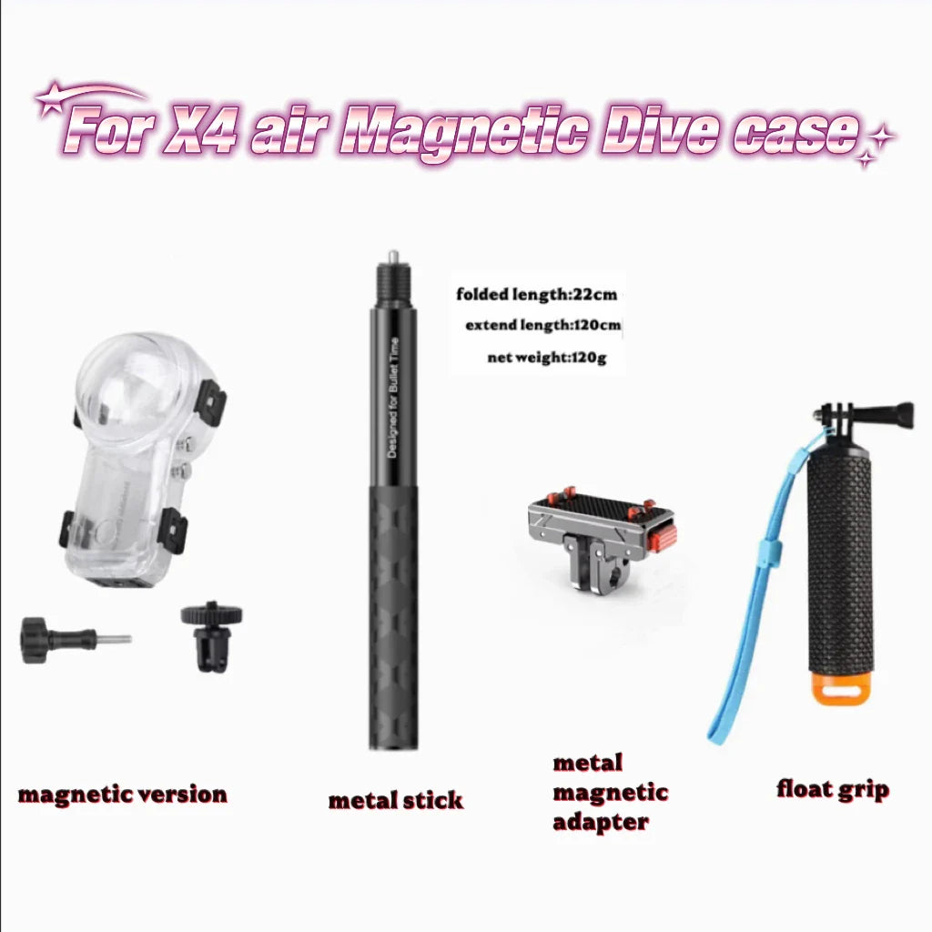 60m Waterproof Dive Housing for Insta360 X4 Air | Underwater Case
